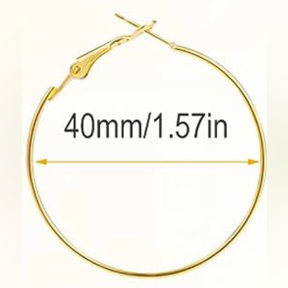 Upcycled Gold LV Louis Vuitton Stamped Charm Hoop Earrings - Picture 5 of 7